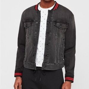 Express x Victor Oladipo Black Denim Jean Jacket Men’s XL Grunge Preppy